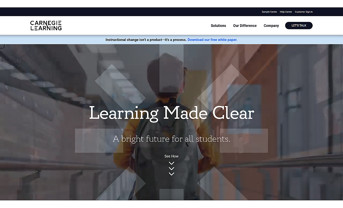 Carnegie Learning’s Platforms screenshot