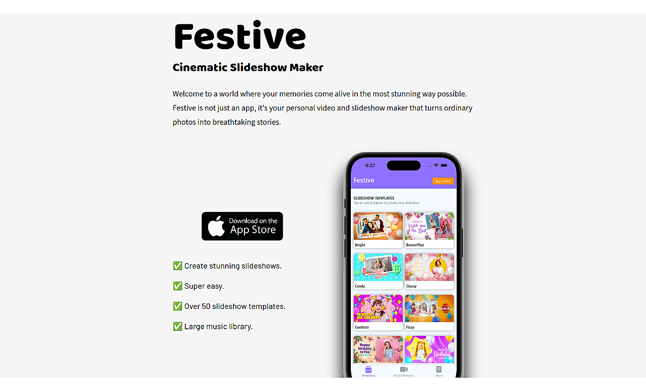 Festive Slideshow Maker screenshot