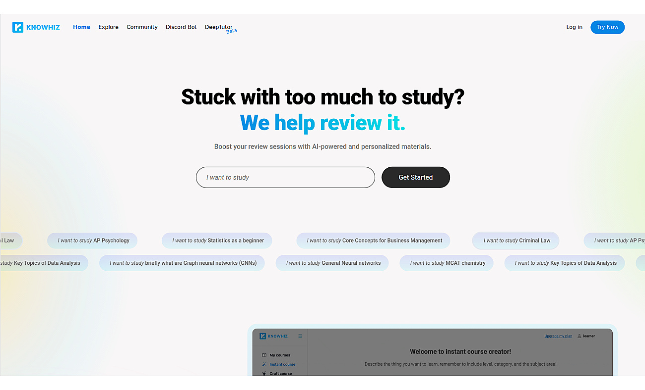 KnoWhiz screenshot