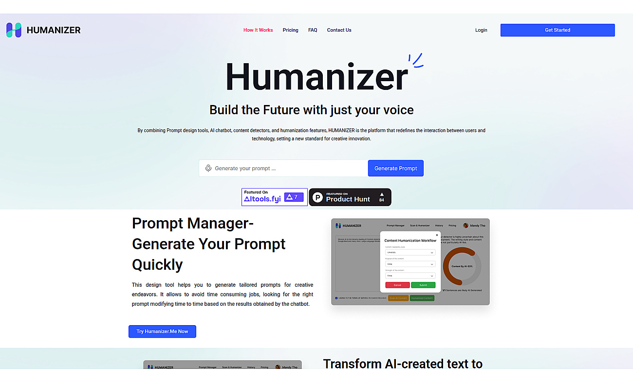 Humanizer.me screenshot