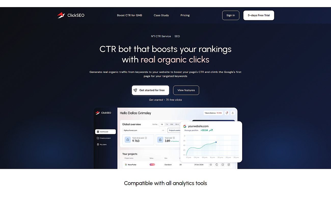 ClickSEO screenshot