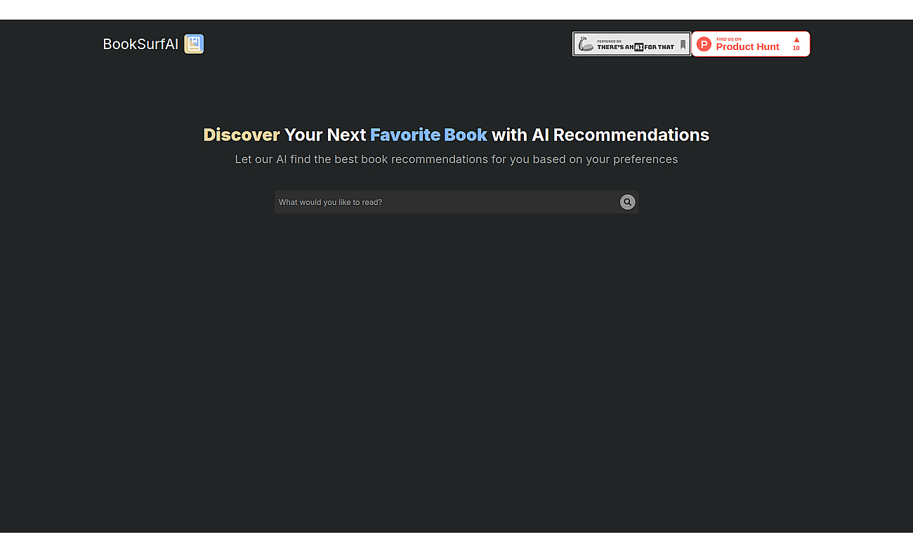 BookSurfAI screenshot