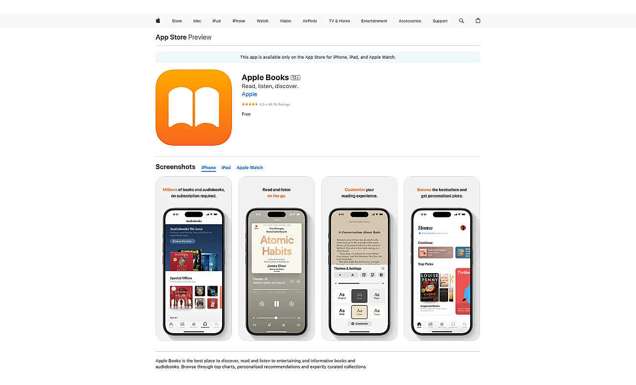 IBooks screenshot