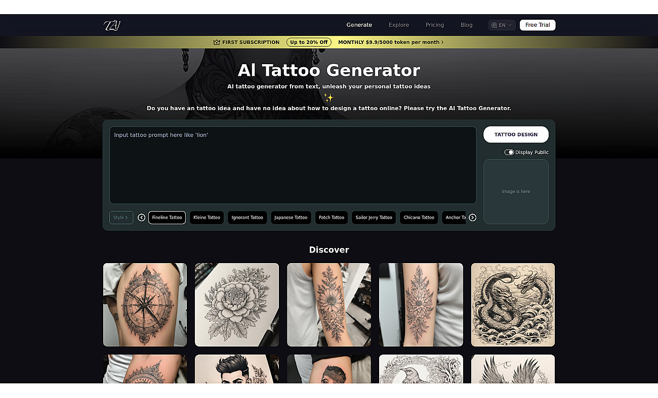 Tattoo ai design screenshot
