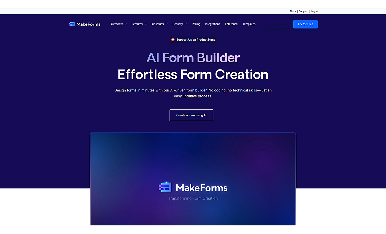 MakeForms AI Form Builder screenshot