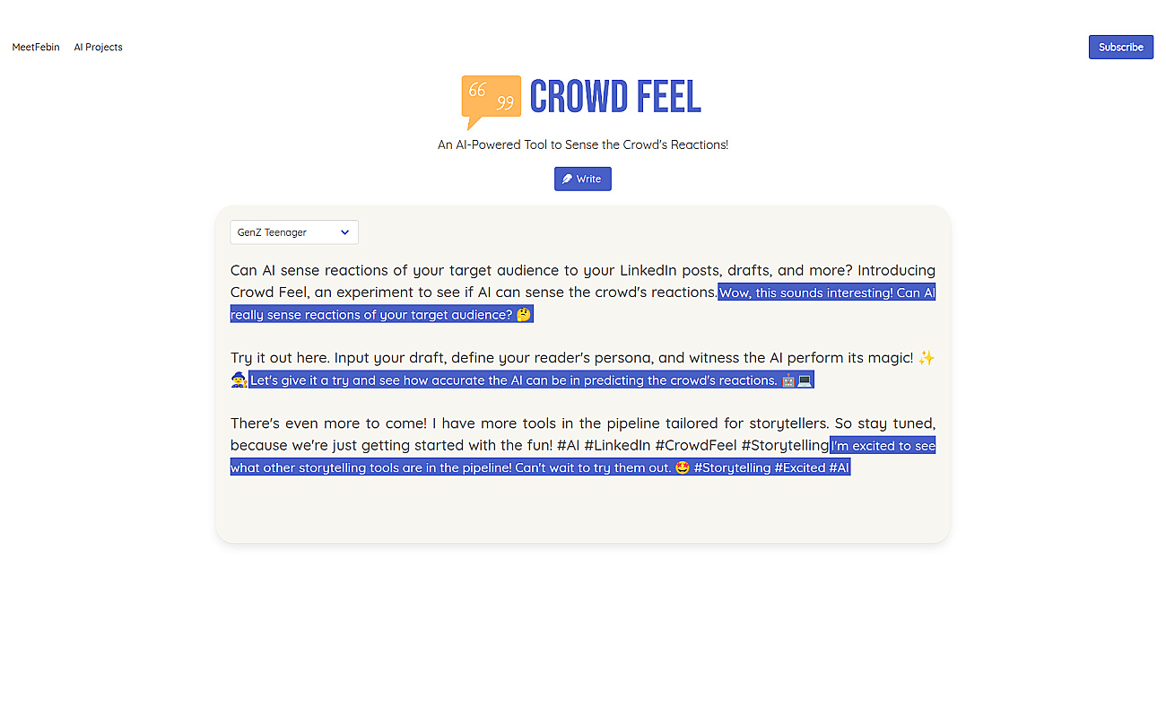 Crowd Feel screenshot