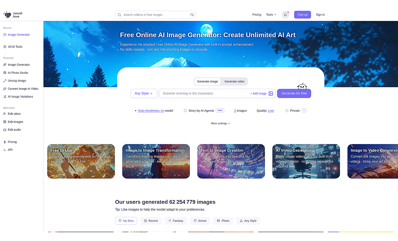 AI Art Generator By neural.love screenshot