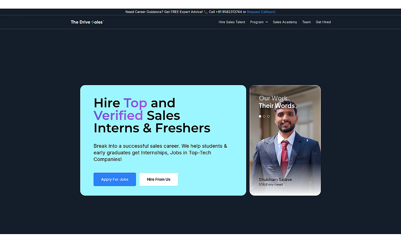 The DriveSales™ screenshot