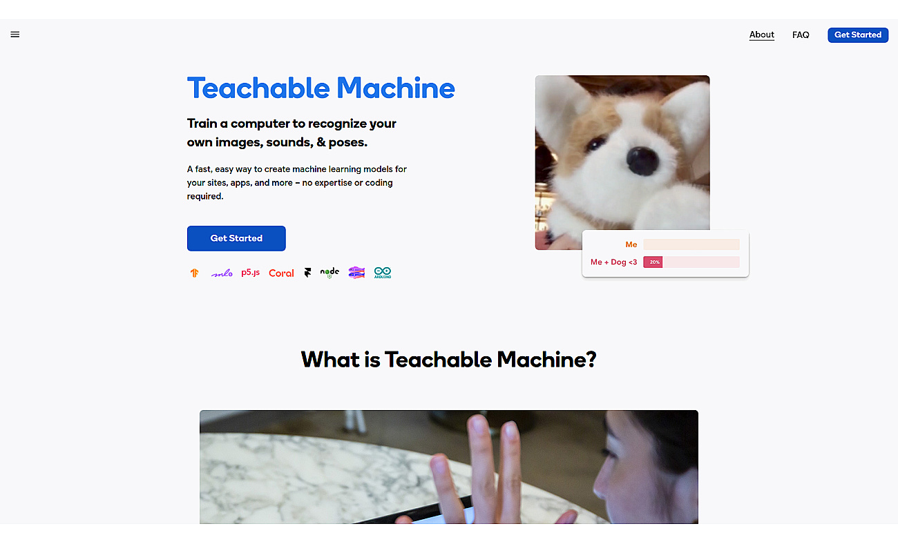 Teachable Machine screenshot