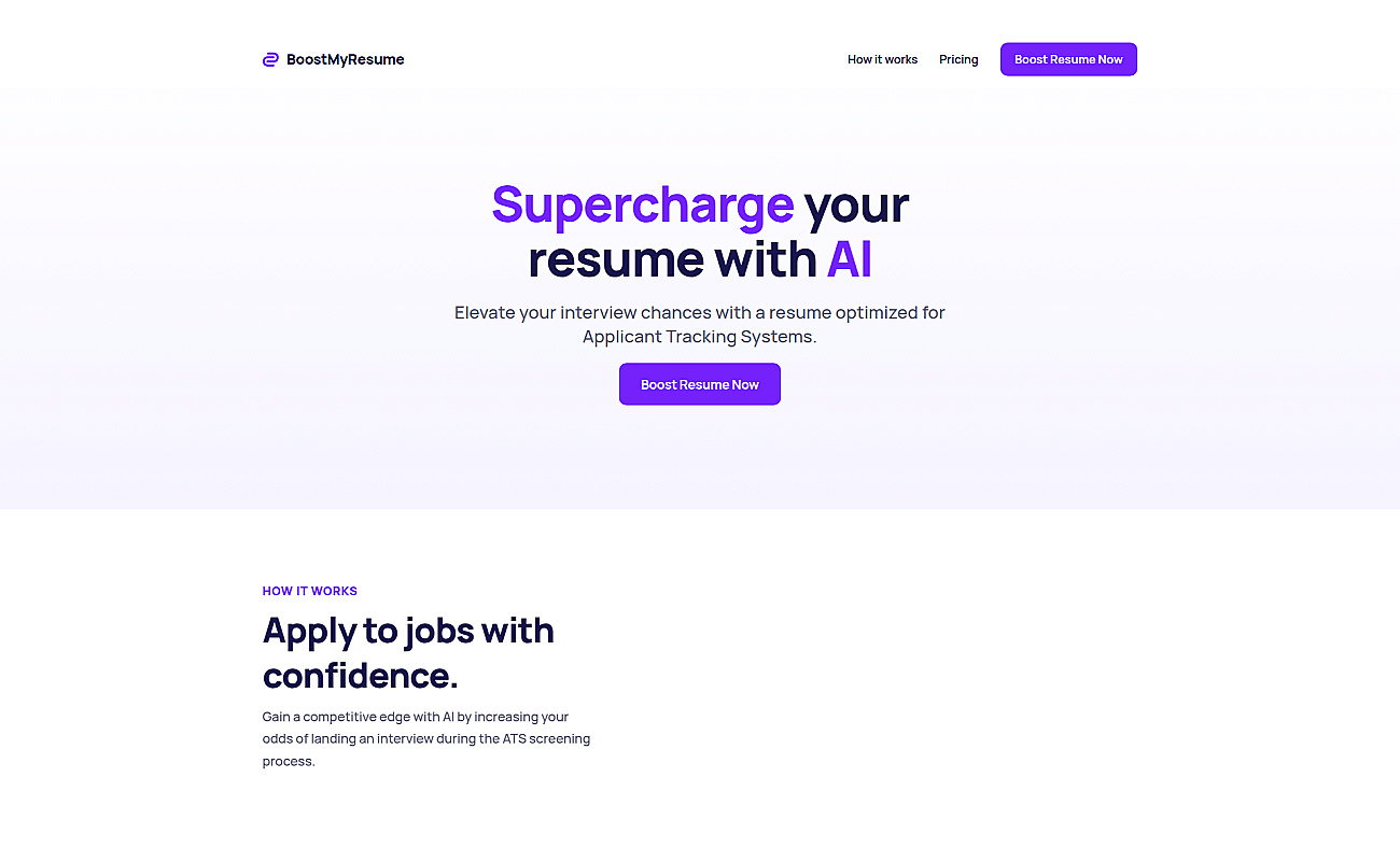 BoostMyResume screenshot