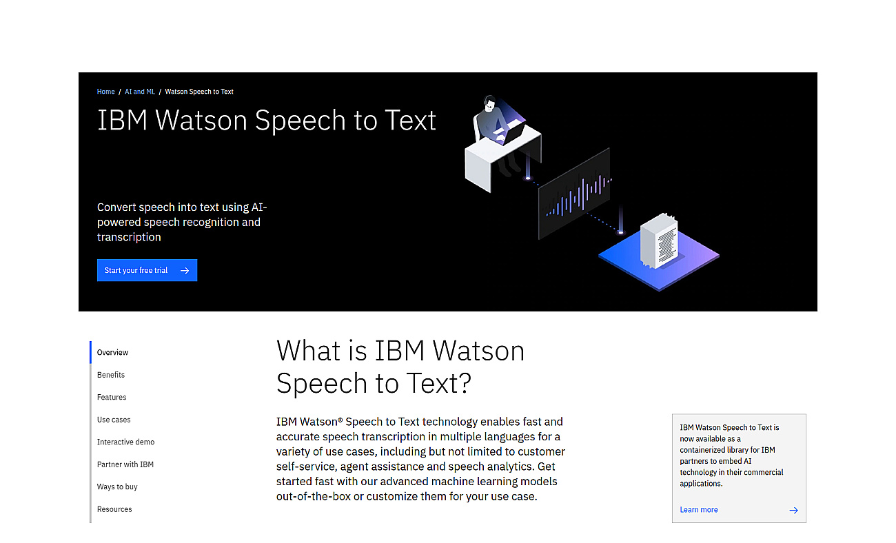 Watson Speech To Text screenshot
