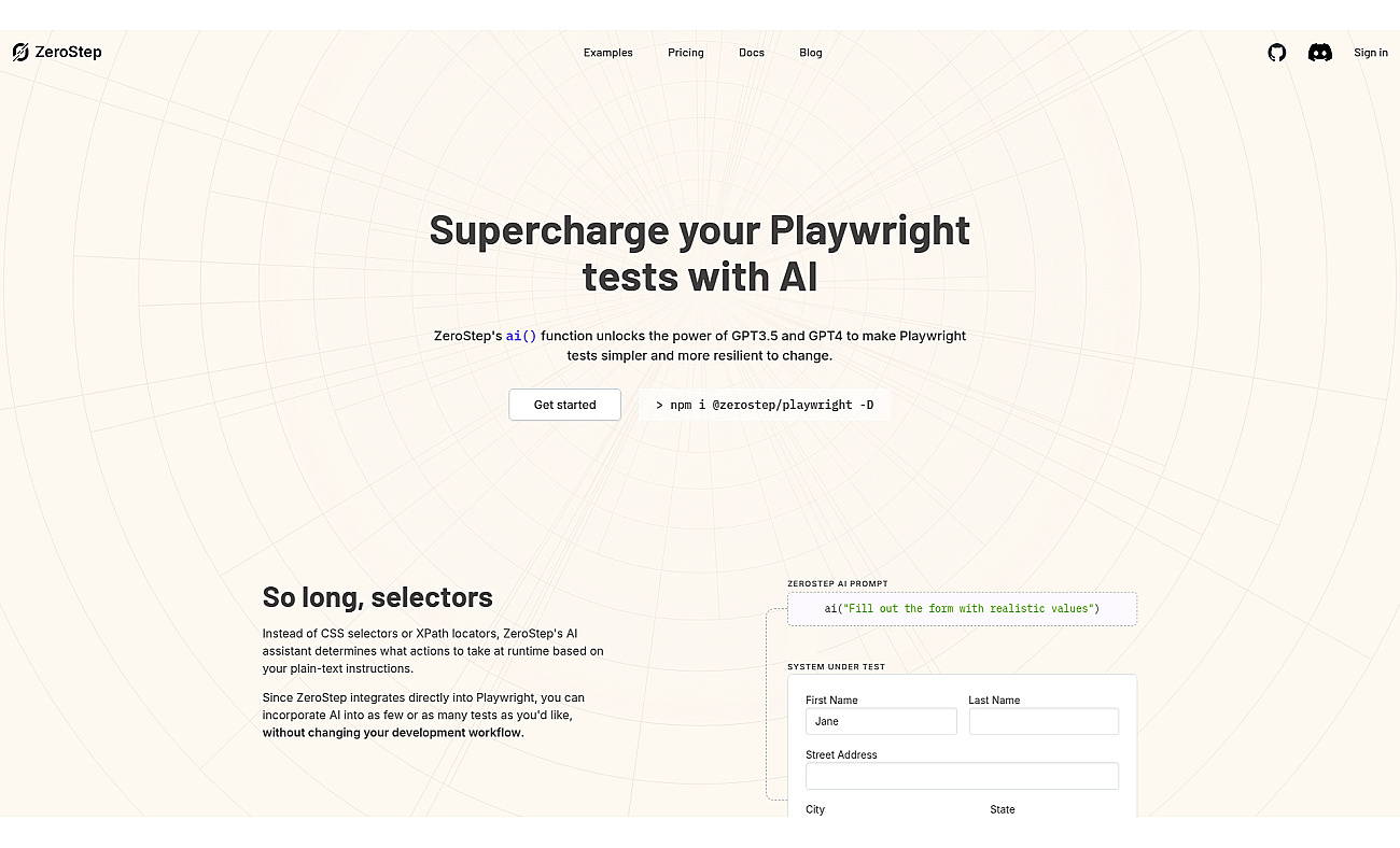 ZeroStep screenshot