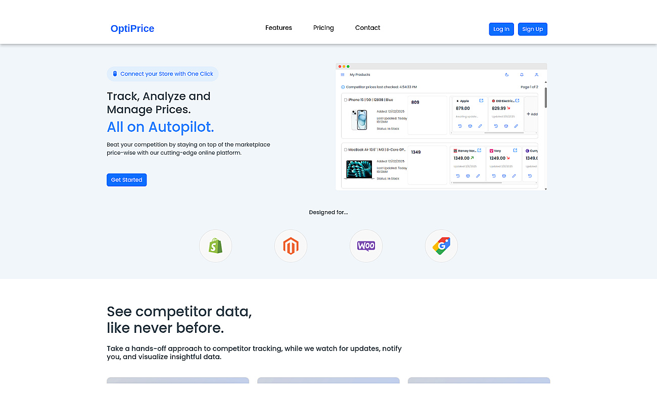 OptiPrice screenshot