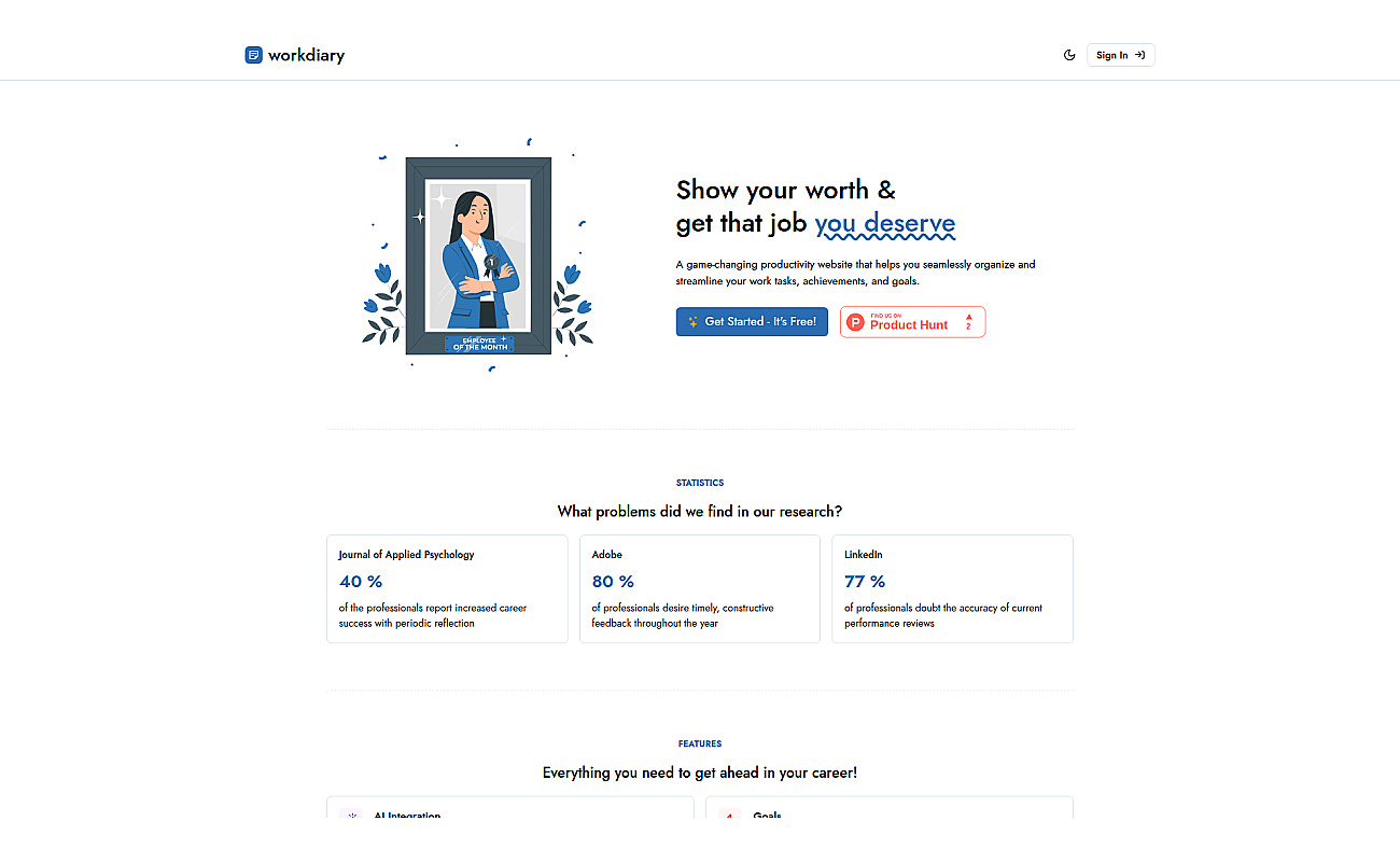 Workdiary screenshot