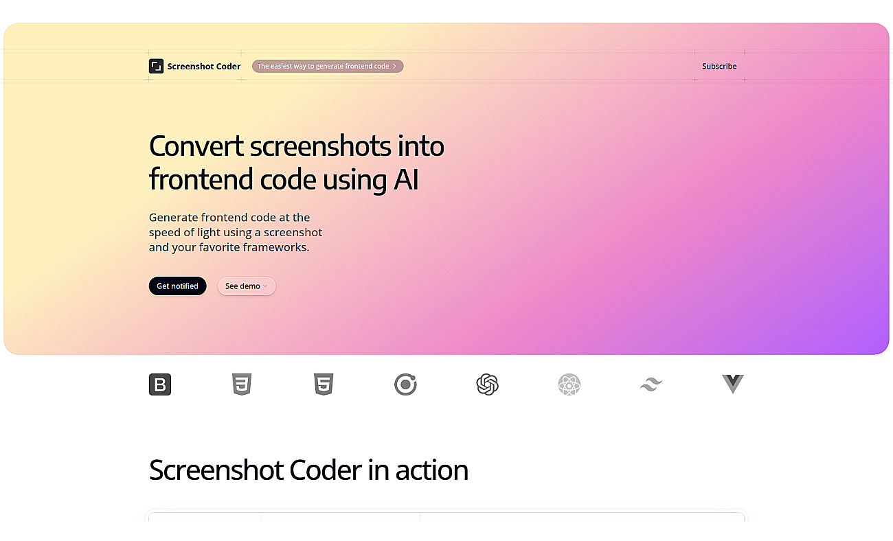 Screenshot Coder screenshot
