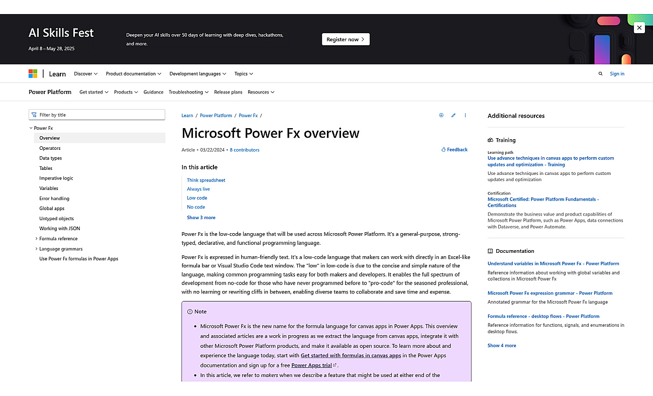 Microsoft Power Fx screenshot