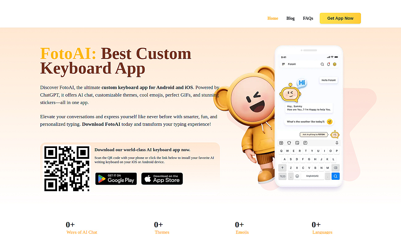 FotoAI Keyboard screenshot