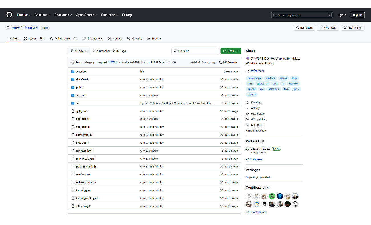 ChatGPT Desktop App screenshot