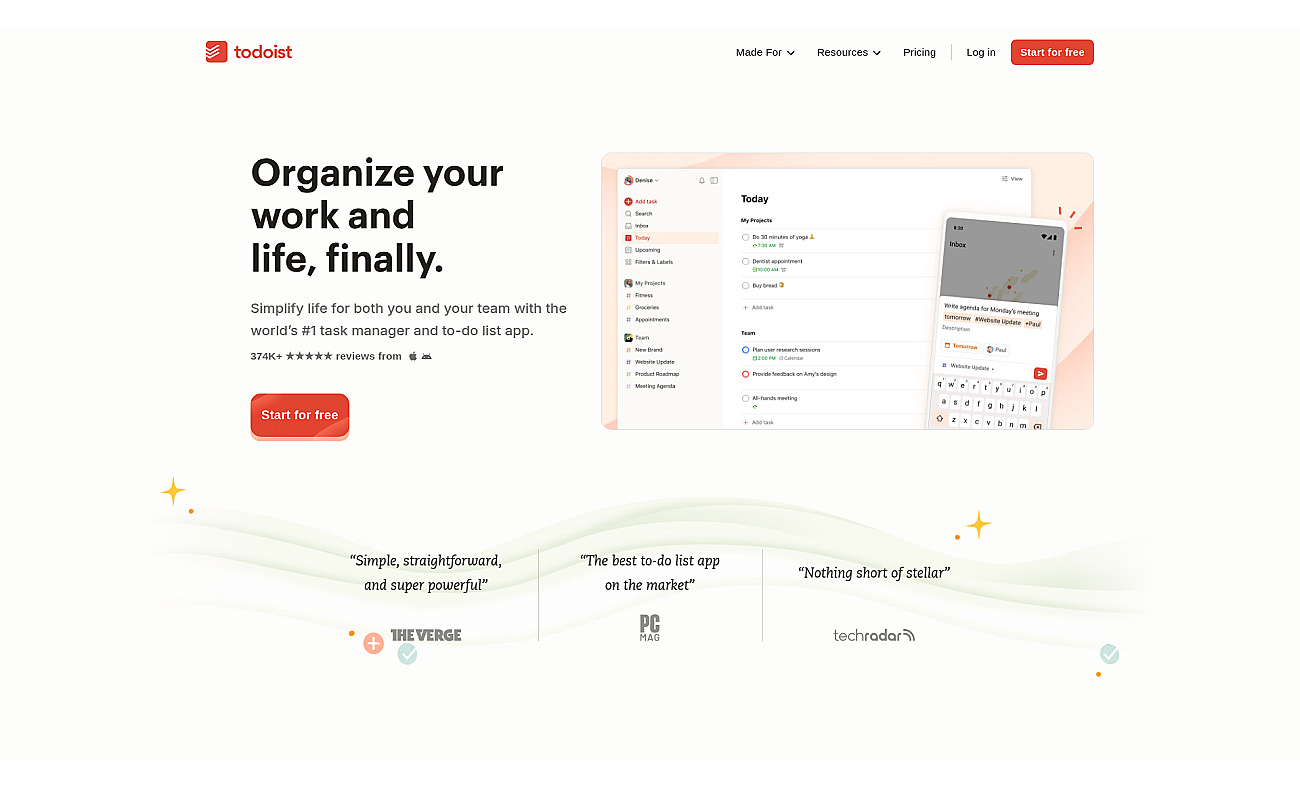 Todoist screenshot