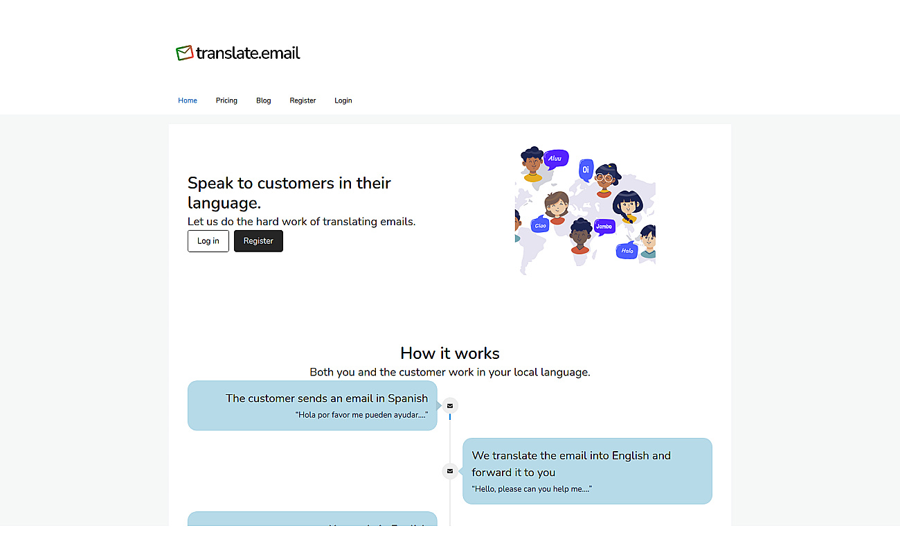 Translate Email screenshot