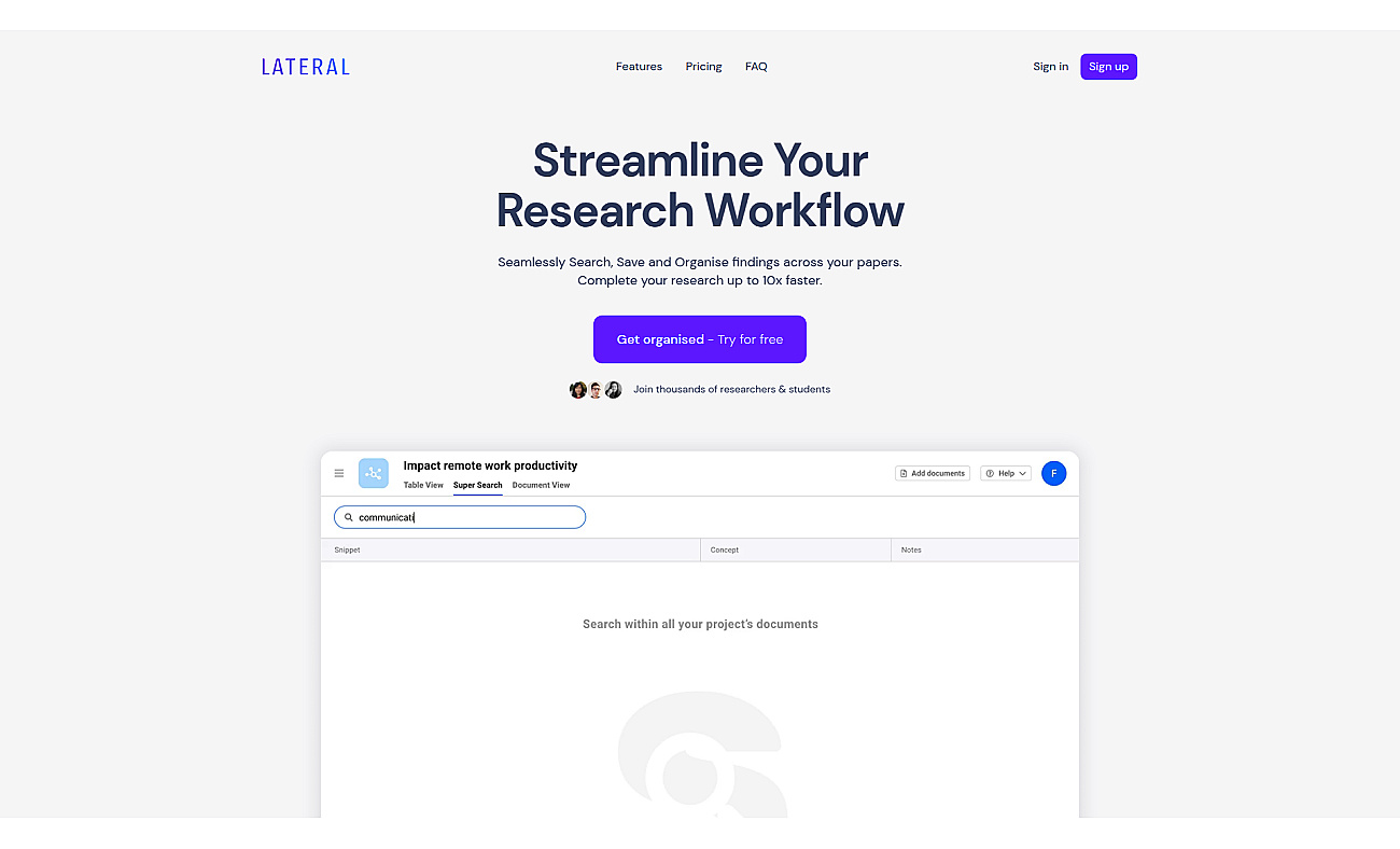 Lateral screenshot