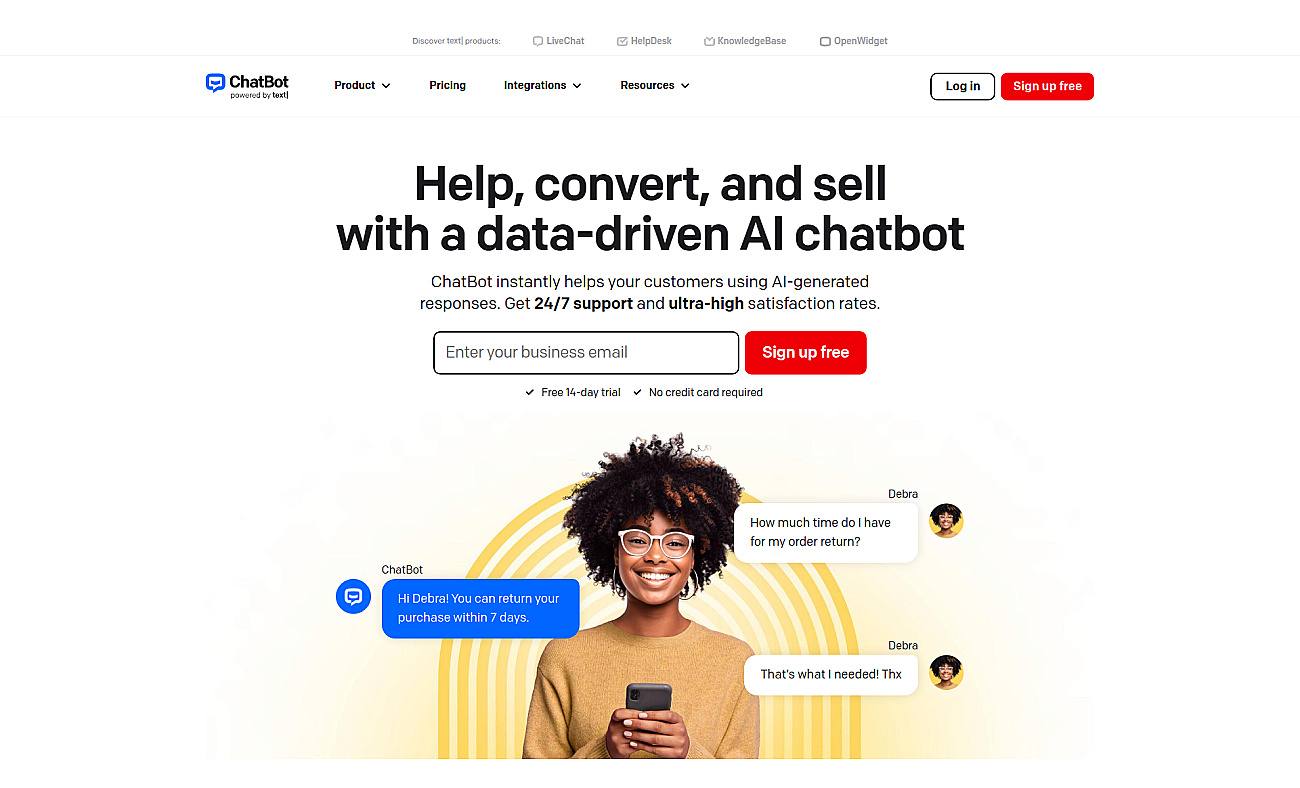 ChatBot screenshot