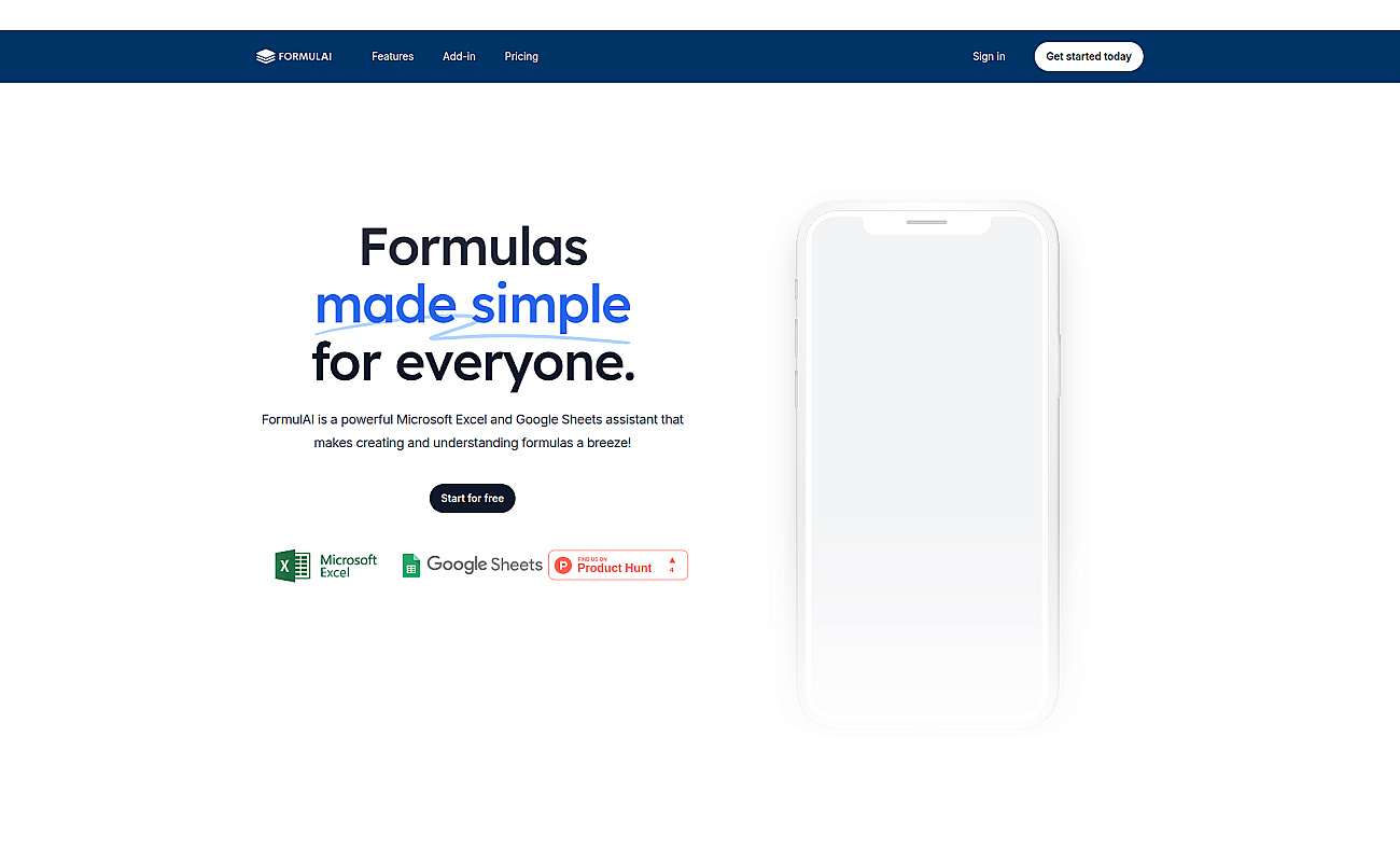 Formulai screenshot