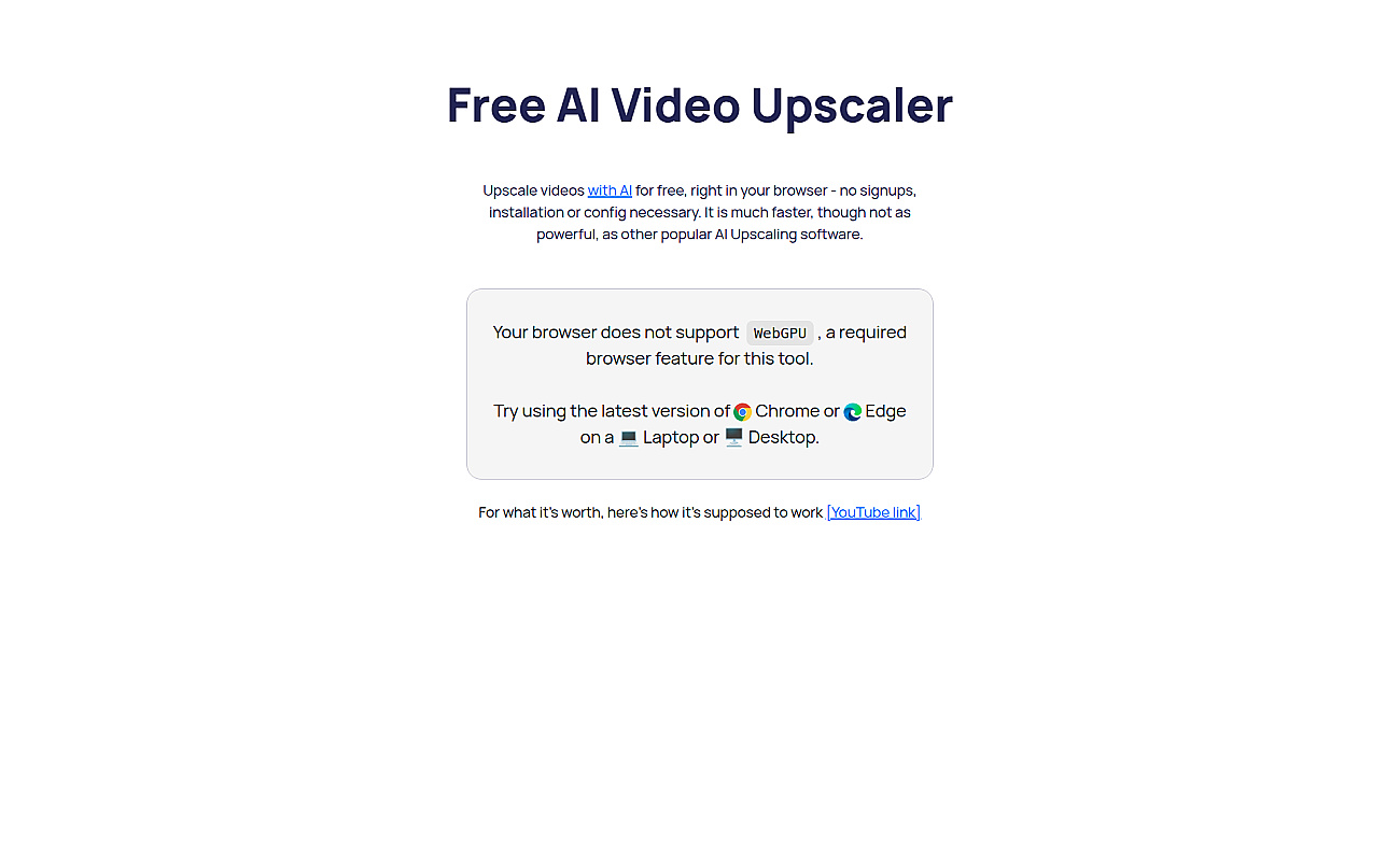 Free AI Video Upscaler screenshot