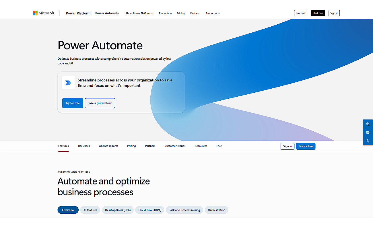 Microsoft Power Automate screenshot