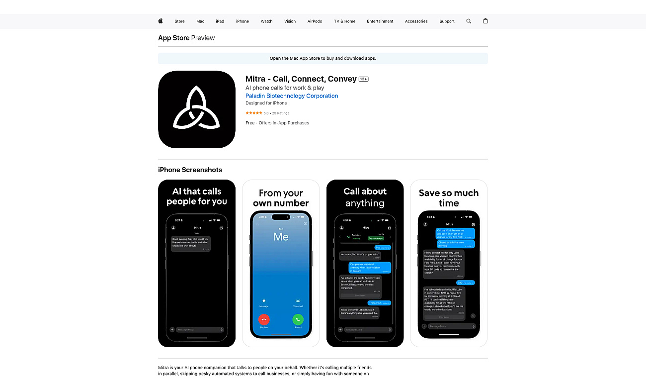 Mitra - Call People with AI screenshot