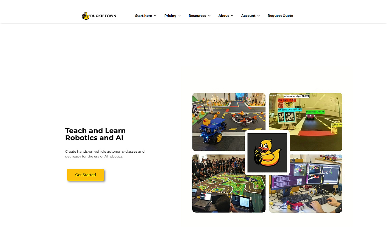 Duckietown.org screenshot