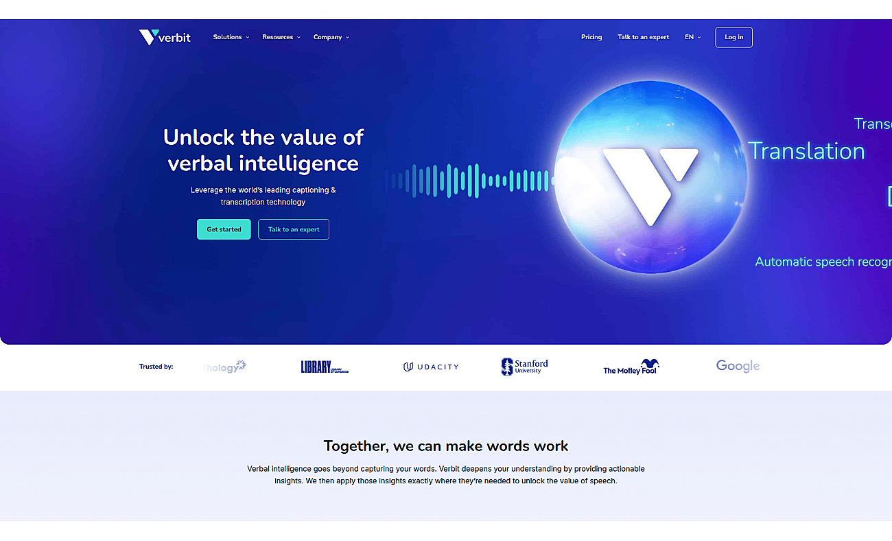 Verbit screenshot