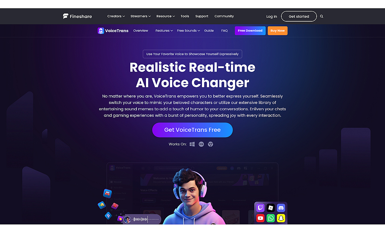 Fineshare VoiceTrans screenshot