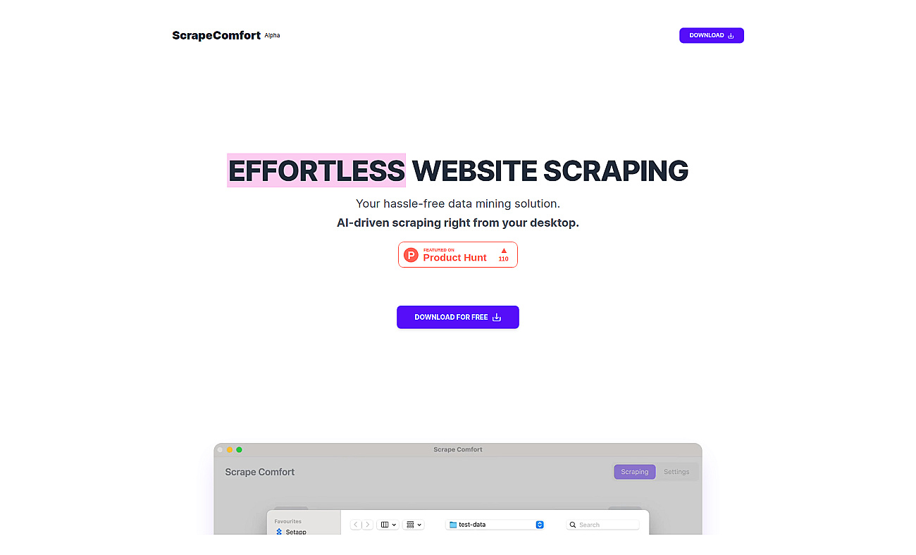 Scrape Comfort screenshot