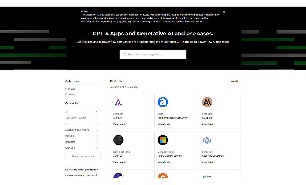 GPT-4 Demo screenshot