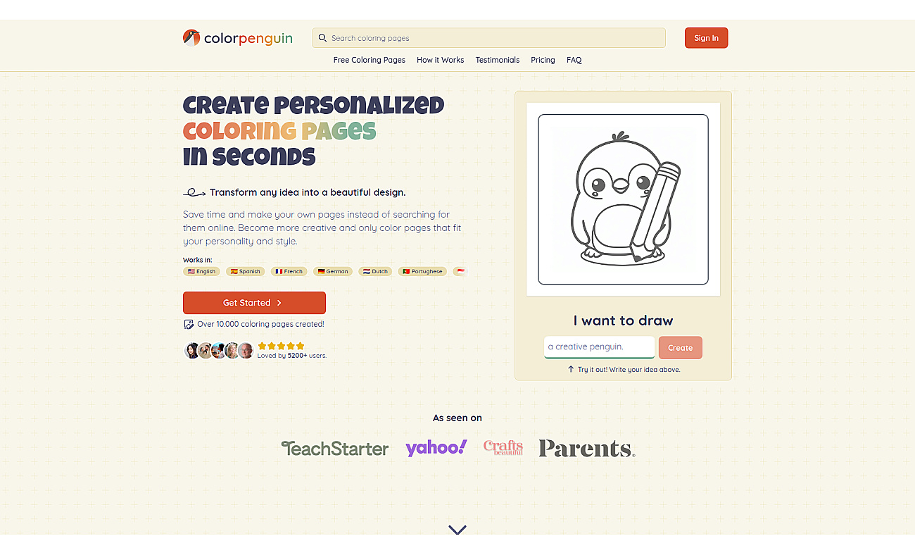 HappyPagesAI screenshot