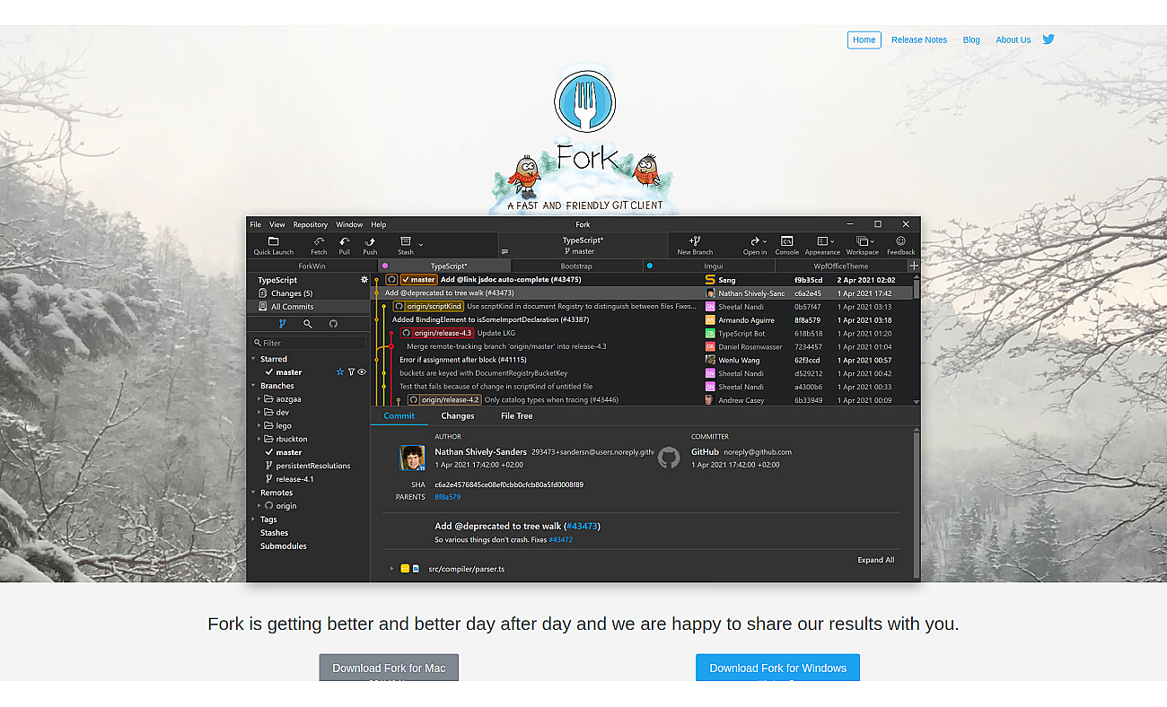 Fork screenshot