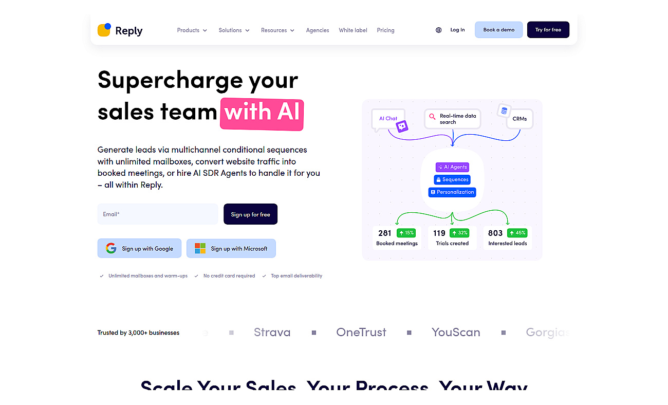 AI Sales Email Assistant by Reply screenshot