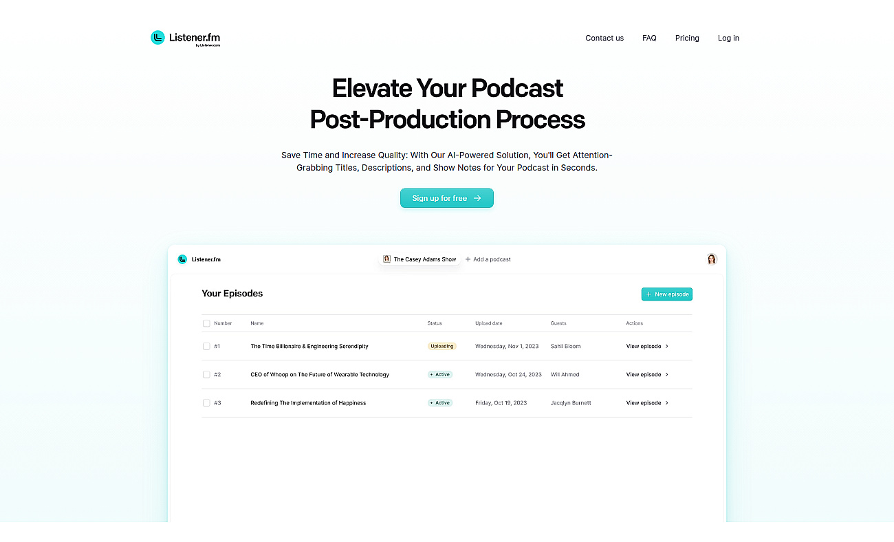 Listener screenshot