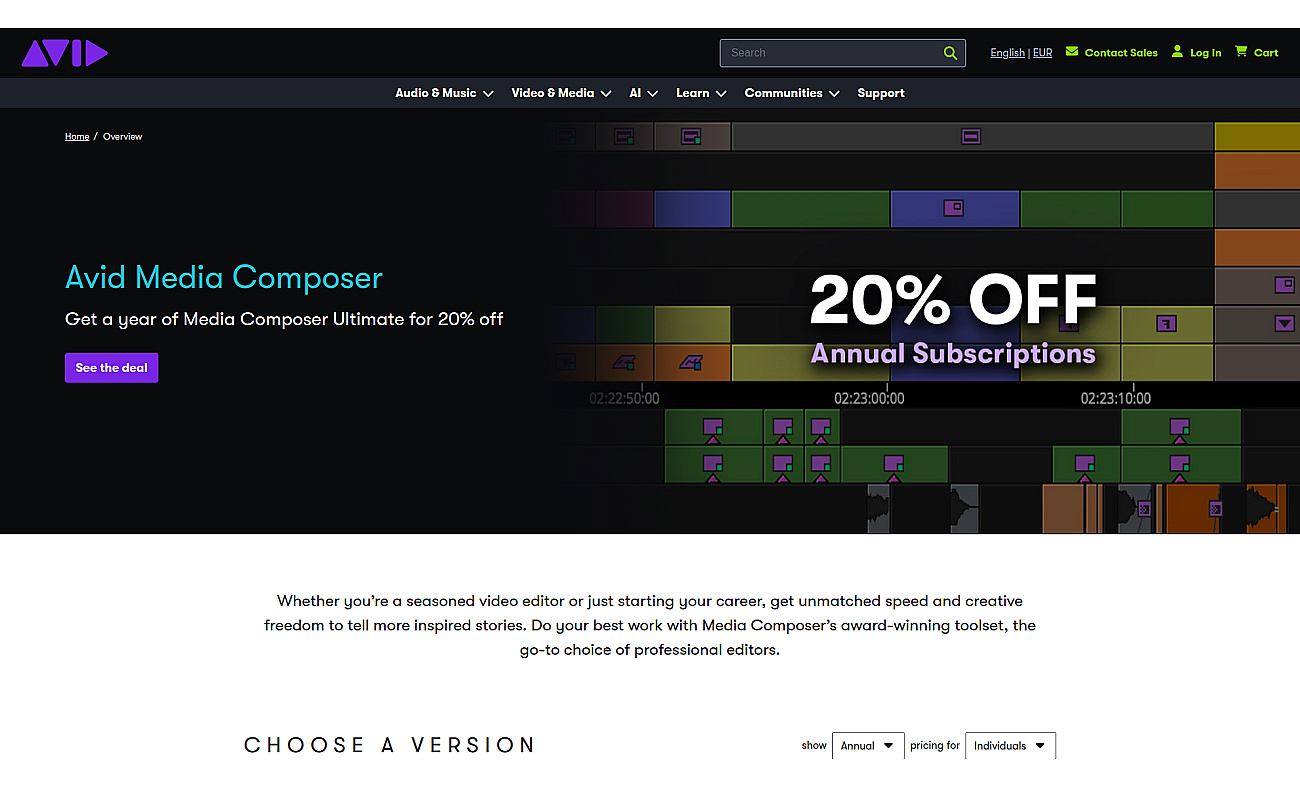 Avid Media Composer screenshot