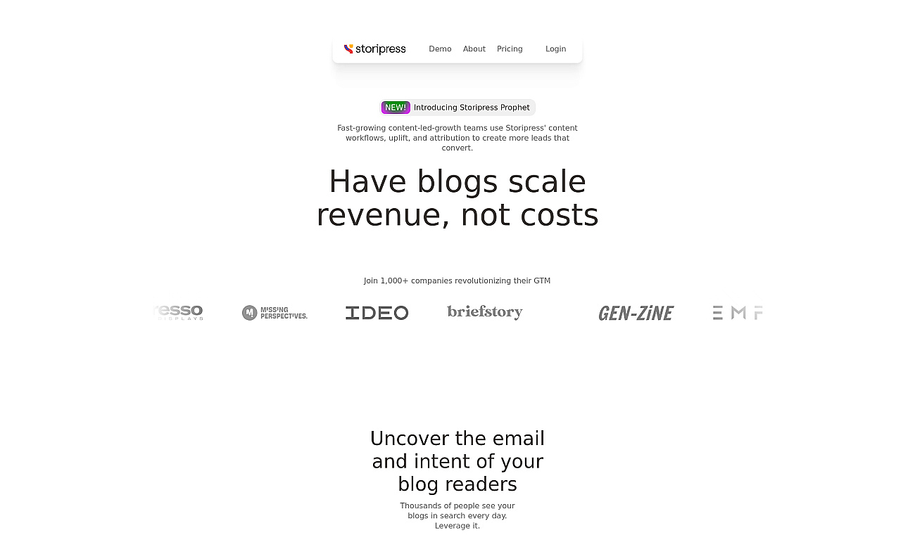 Storipress screenshot