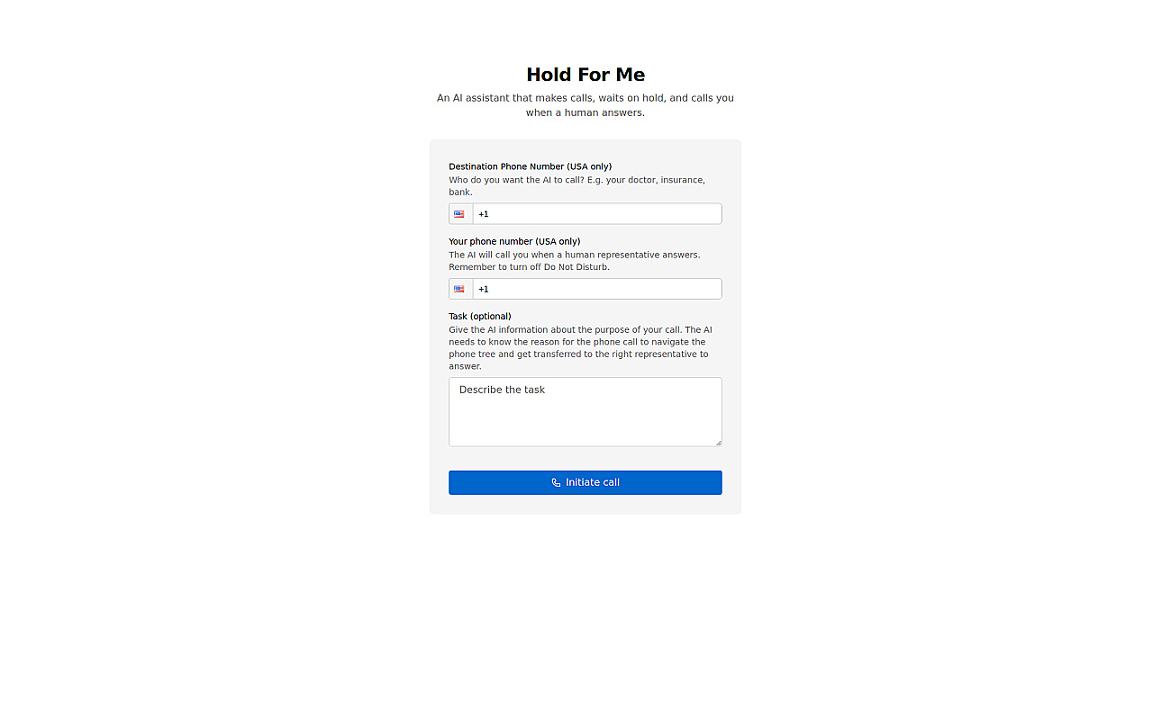 Hold For Me screenshot