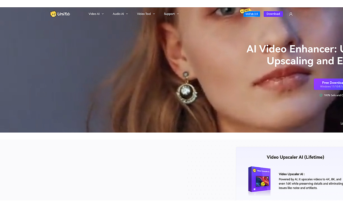 UniFab Video Enlarger AI screenshot