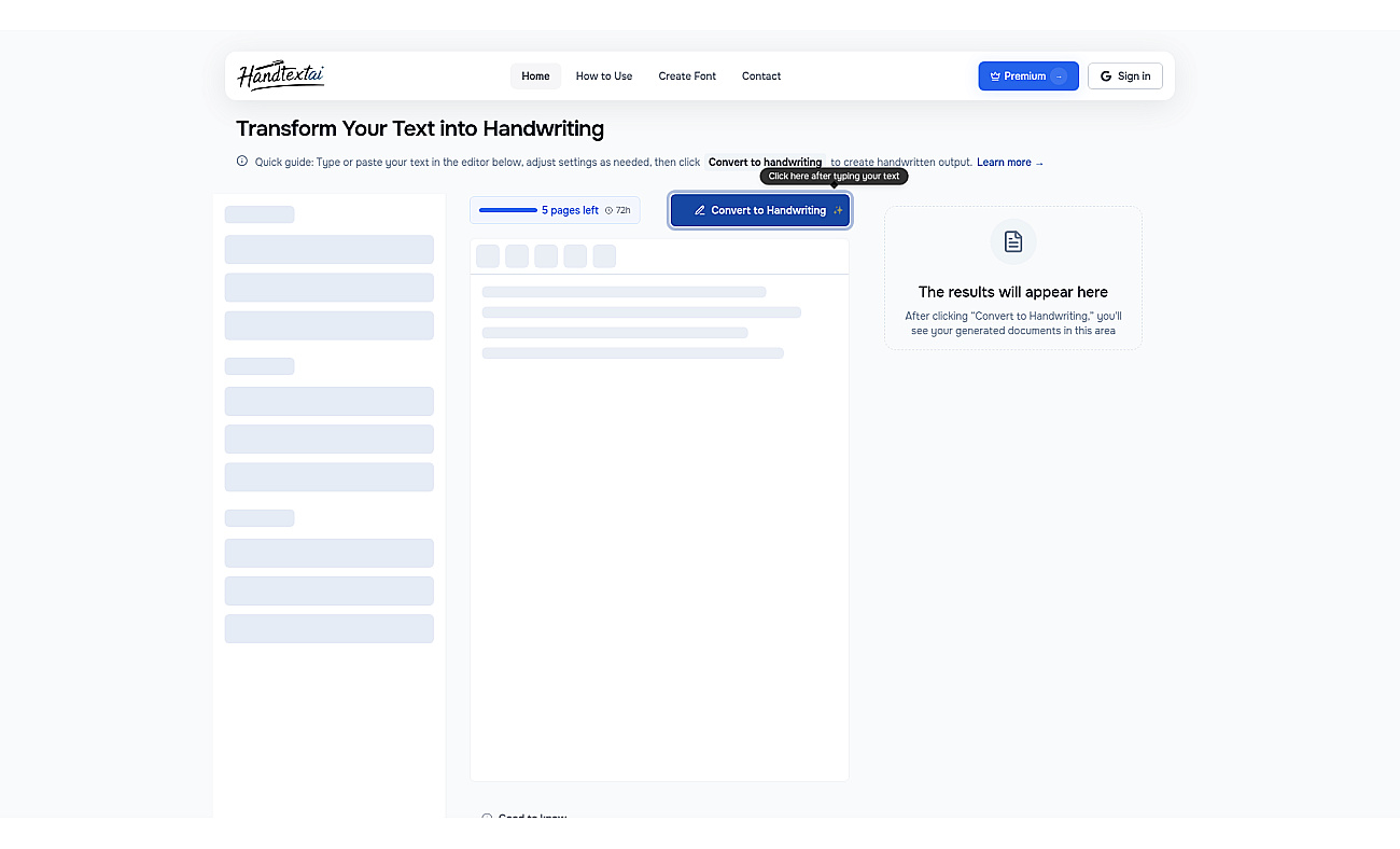 HandtextAI screenshot