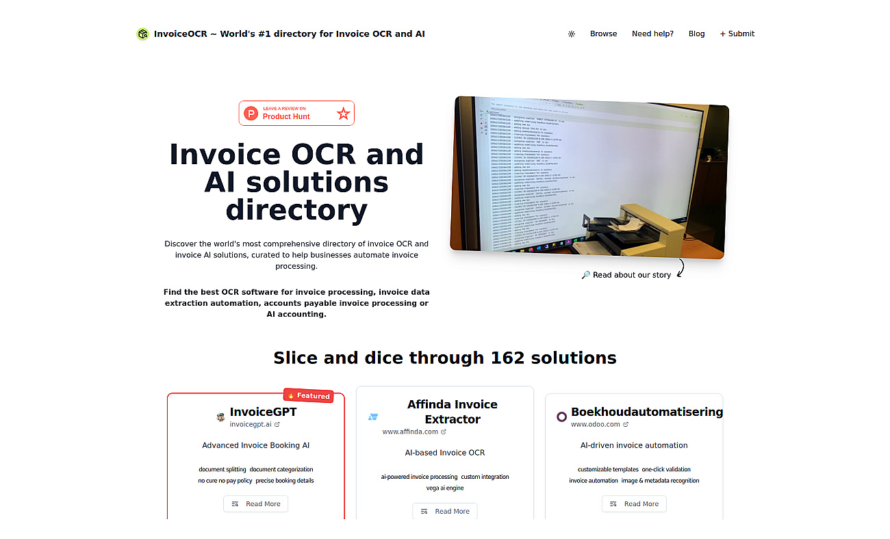 InvoiceOCR screenshot