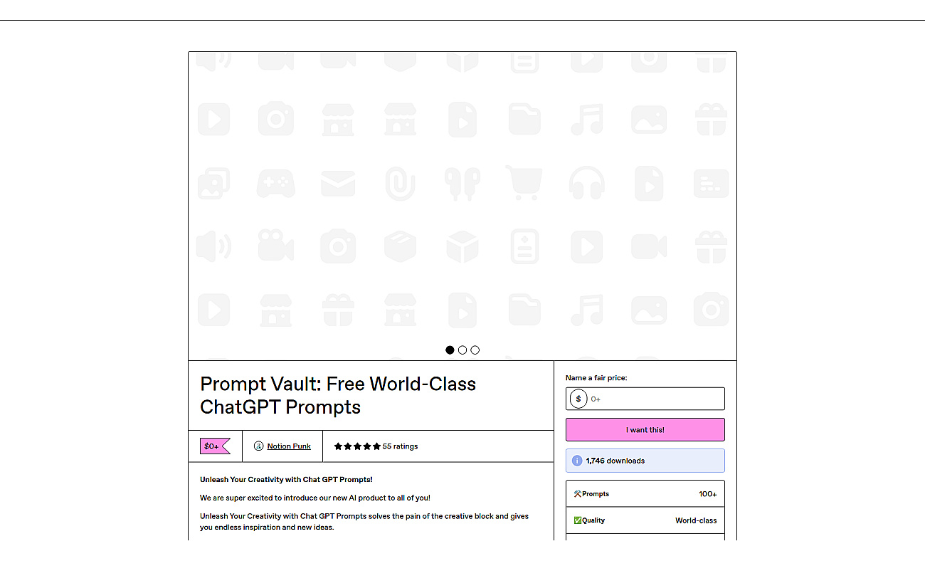100+ Free World-Class ChatGPT Prompts screenshot