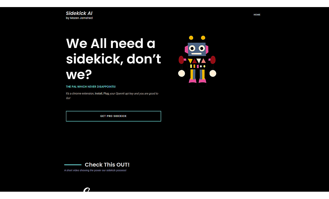 Sidekick AI screenshot