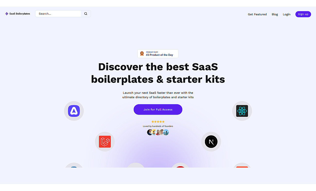 SaaS Boilerplates screenshot