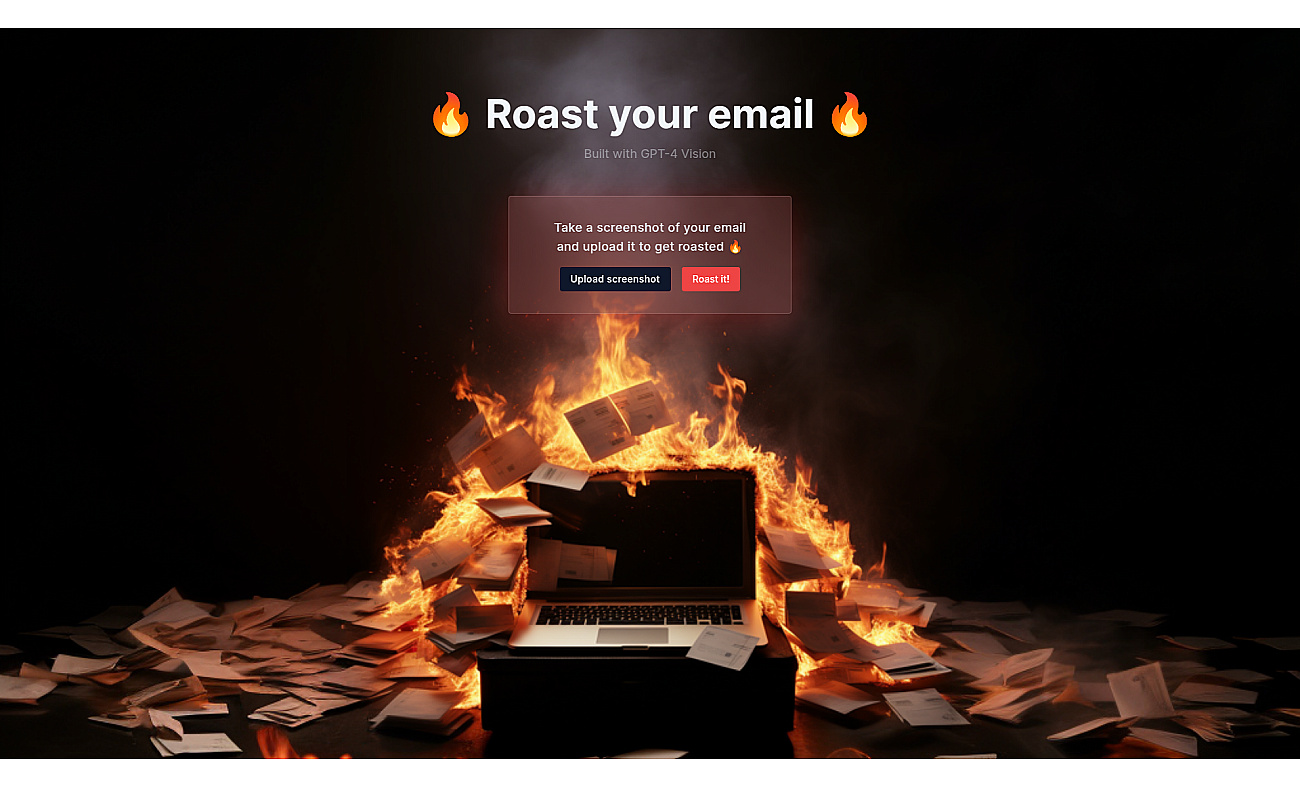 Roast Email screenshot