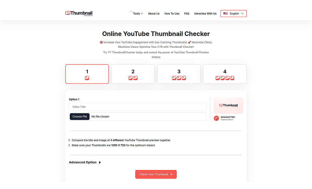 YouTube Thumbnail Checker screenshot